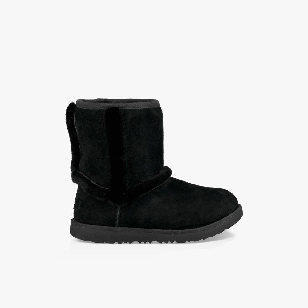 Bottes Imperméables UGG Hadley II Fille Noir Soldes 716ZBVFN